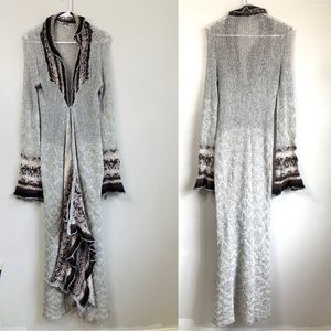 Free People Open Knit Sweater Duster Long Cardigan